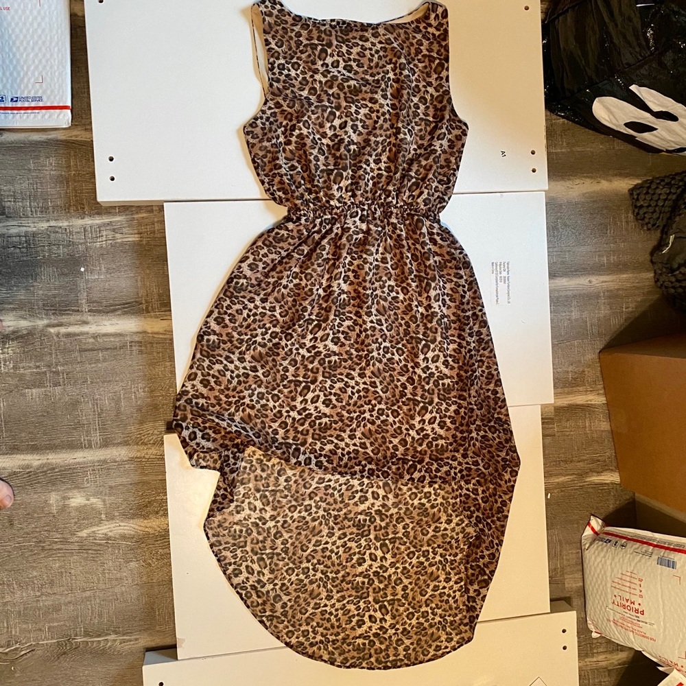 Liberty Love Cheetah Print Asymmetrical Dress